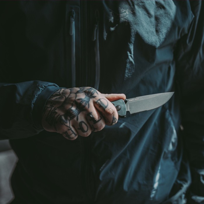 Розкладний ніж SOG Flash AT, Urban Grey, Partially Serrated