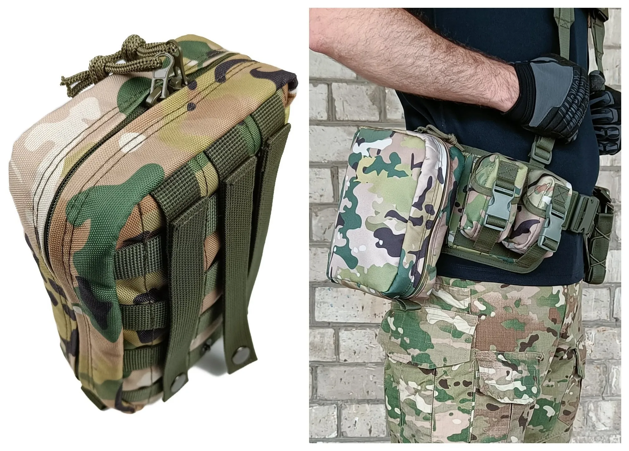 Підсумок аптечка тактична MOLLE мультикам для РПС, разгрузки або жилету (EFIT_1409-5)