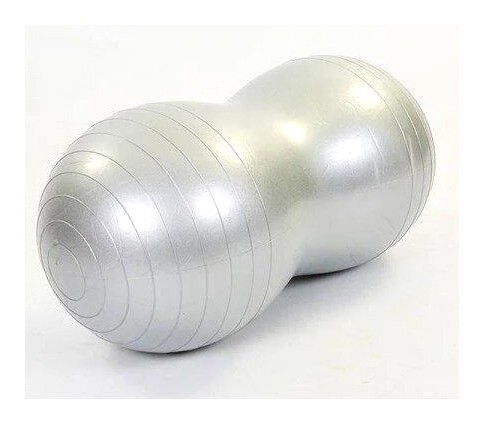 Мяч для фитнеса EasyFit Peanut 45х90 см серый (фитбол орех-арахис)