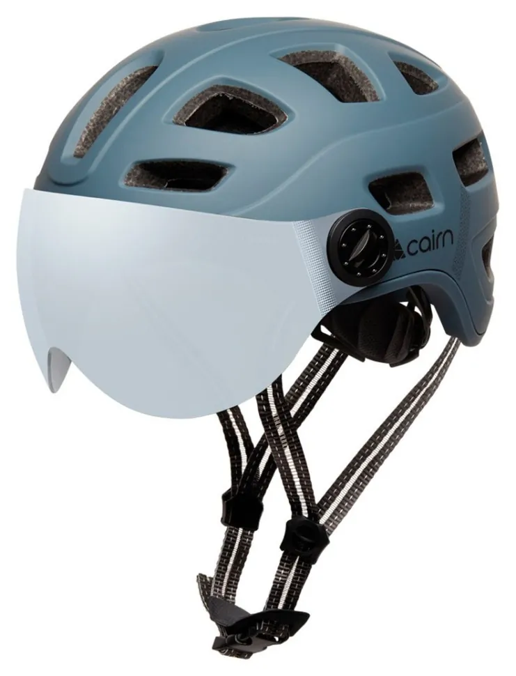 Велошлем Cairn Quartz Visor LED USB grey (52-58)