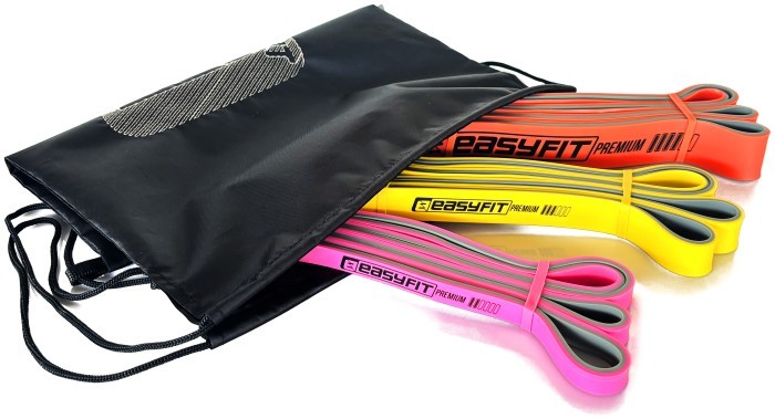 Набор двухслойных резинок для подтяжки EasyFit Premium 7-45 кг (3 шт)