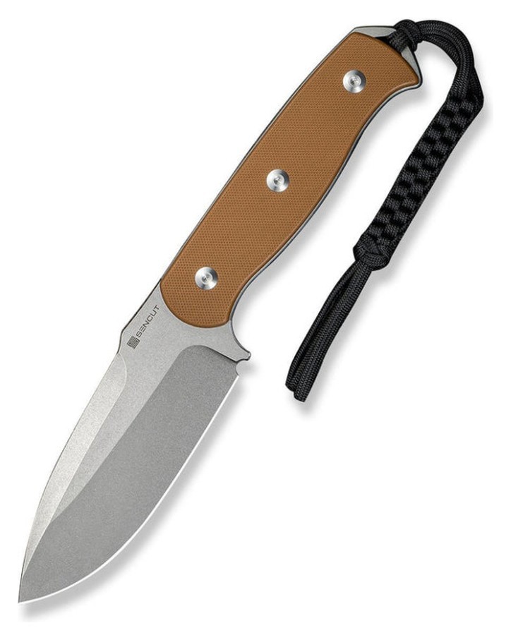 Ніж фіксований мисливський Sencut Toxodon, (11.6 см) 9Cr18MoV / G10 коричневий, укр, укр