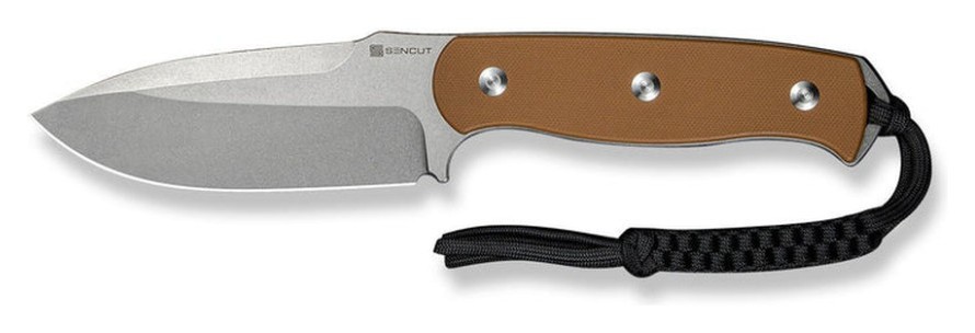 Ніж фіксований мисливський Sencut Toxodon, (11.6 см) 9Cr18MoV / G10 коричневий, укр, укр