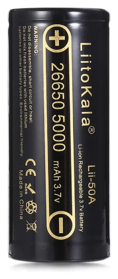 Акумулятор Liitokala Lii-50A 5000 mAh 20A 26650 Li-ion (FNR_Lii-50A)