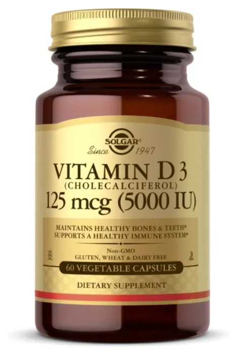 Vitamin D3 (Cholecalciferol) 125 mcg (5,000 IU) - 60 vcaps