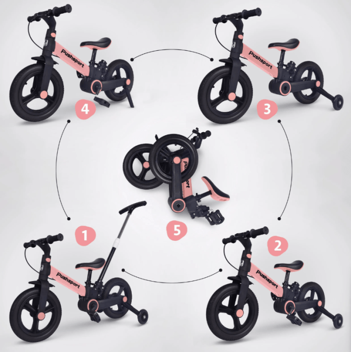 Велосипед PUSH SPORT M10 pink (Рожевий), укр, укр