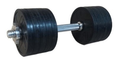 Розпродаж! Гума гантель 13,5 кг (гриф 35 см + 10х1.25 диски)