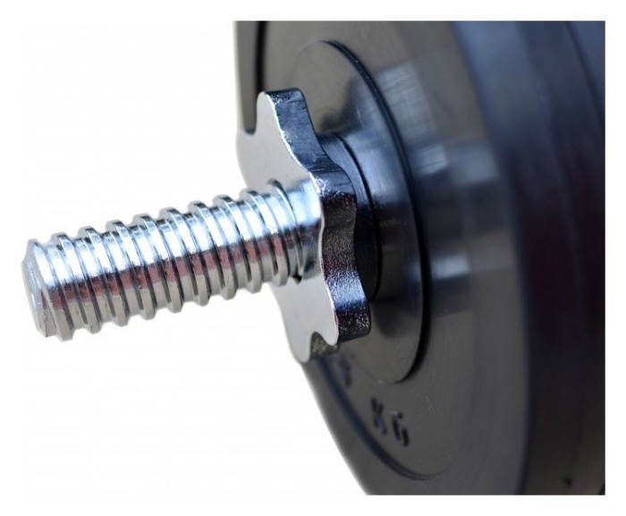 Розпродаж! Гума гантель 13,5 кг (гриф 35 см + 10х1.25 диски)