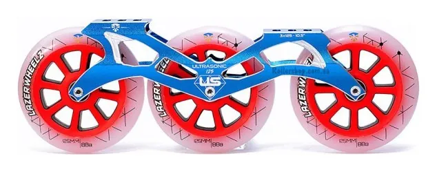 Триколісний сет для роликів FE Ultrasonic 125 mm Lazerwheelz синій