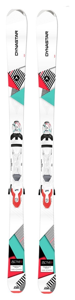 Лижі гірські (комплект) Dynastar ACTIVE 9+XPRESS W11 153см White/blue/corall (DAECG01+FCED046), укр, укр