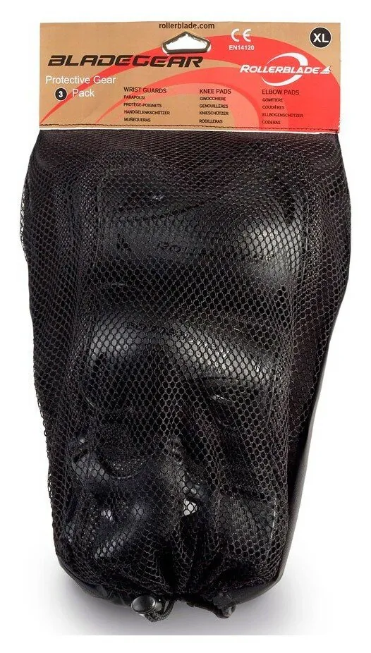 Захисний комплект Rollerblade BLADEGEAR 3 PACK L Black (06310200 001) (XL Чорний)