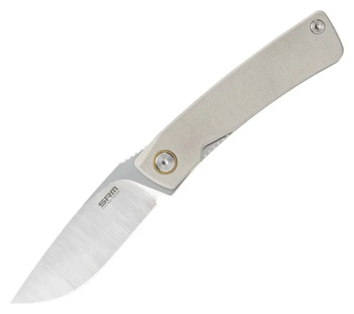 Ніж складаний кишеньковий SRM Air 105M-GK (7.5 см) 14C28N / G10 білий