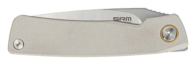 Ніж складаний кишеньковий SRM Air 105M-GK (7.5 см) 14C28N / G10 білий