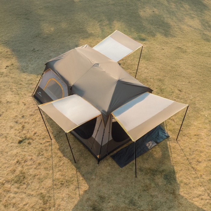 Намет шестимісний Naturehike Cape 8.4 CNK2450WS050 з швидким розкриттям, сіро-коричневий, укр, укр