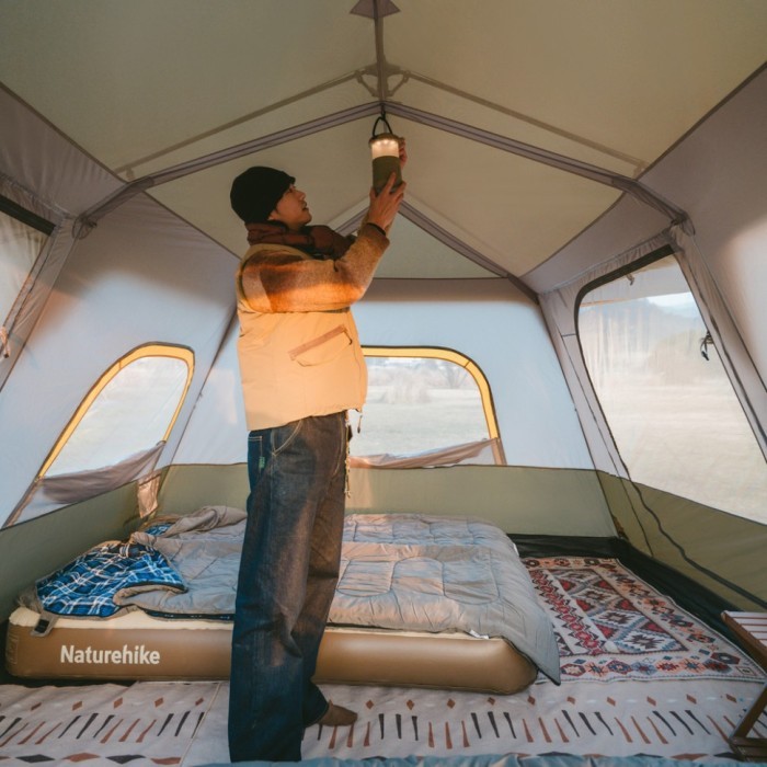 Намет шестимісний Naturehike Cape 8.4 CNK2450WS050 з швидким розкриттям, сіро-коричневий, укр, укр