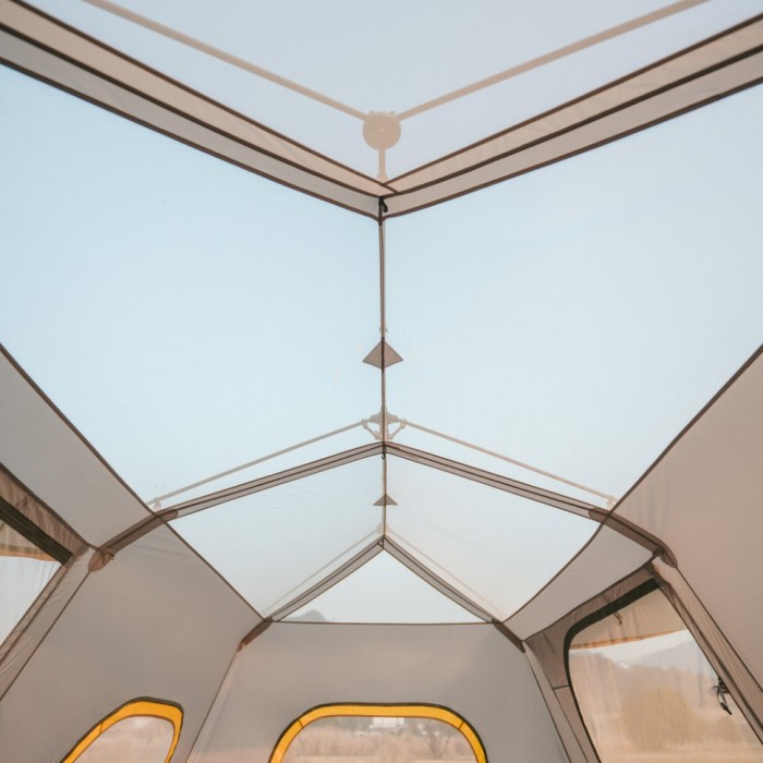 Намет шестимісний Naturehike Cape 8.4 CNK2450WS050 з швидким розкриттям, сіро-коричневий, укр, укр