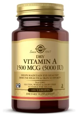 Dry Vitamin A 1500 mcg (5000 IU) - 100 tabs