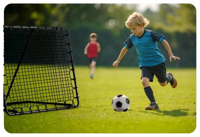 Сетка тренировочная для футбола Neo-Sport NS-1490 Rebounder 120 x 120 х 107 см, черные