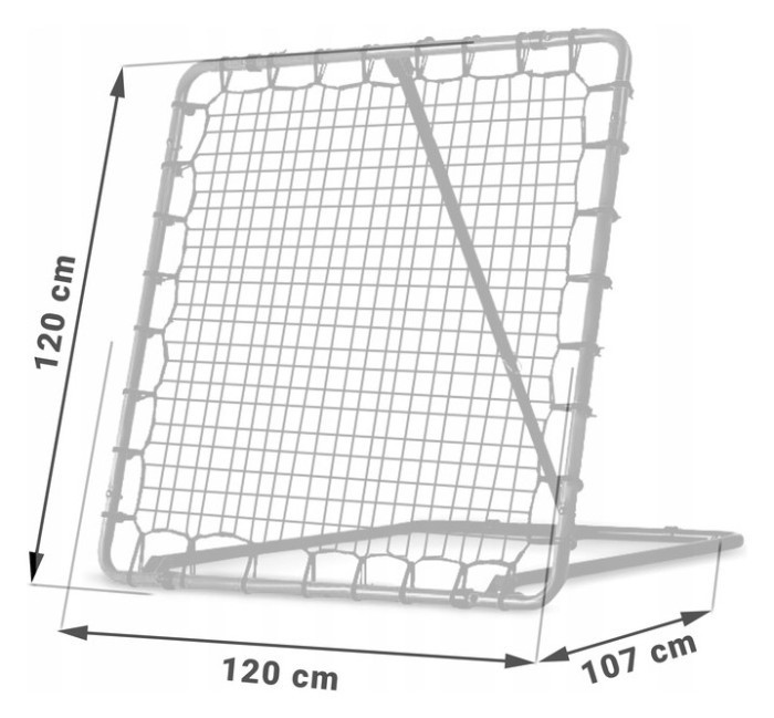 Сетка тренировочная для футбола Neo-Sport NS-1490 Rebounder 120 x 120 х 107 см, черные