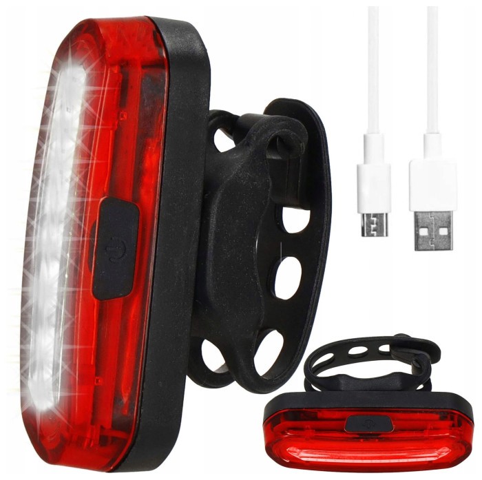 Велосипедний ліхтар Springos задній USB, акумуляторний BA0057