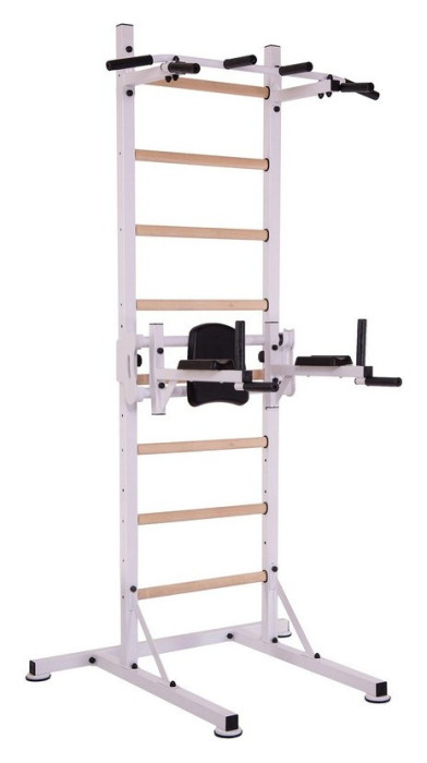 Шведська стінка-стійка пересувна з лавкою для преса Універсал Wood PRO L-2410