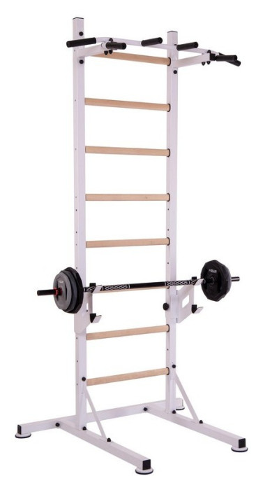 Шведська стінка-стійка пересувна з лавкою для преса Універсал Wood PRO L-2410, укр, укр