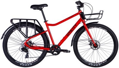Велосипед AL 27.5" Dorozhnik UTILITY DD CS рама-18,5" оранжево-красный 2025