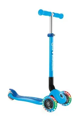 Самокат GLOBBER серії PRIMO FOLDABLE LIGHTS, блакитний, колеса з підсвіткою, 50кг, 3+ (DWT_432-101-3)