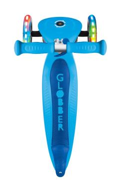 Самокат GLOBBER серии PRIMO FOLDABLE LIGHTS, голубой, колеса с подсветкой, 50кг, 3+