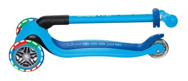 Самокат GLOBBER серії PRIMO FOLDABLE LIGHTS, блакитний, колеса з підсвіткою, 50кг, 3+, укр, укр