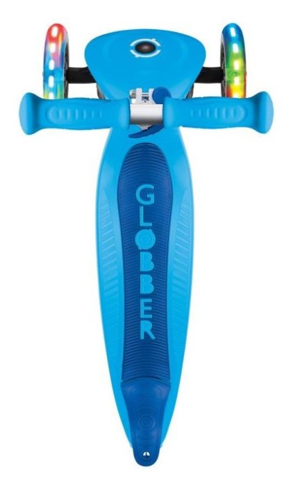 Самокат GLOBBER серії PRIMO FOLDABLE LIGHTS, блакитний, колеса з підсвіткою, 50кг, 3+, укр, укр