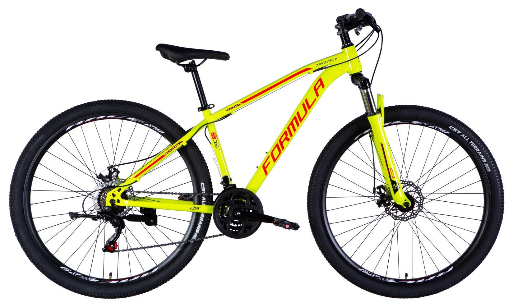 Велосипед ST 29" Formula DRAGONFLY AM DD рама-16" зелено-червоний 2025