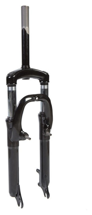 Вилка 24" Амортизаційна Сталь 1" disc/v-br різьб. під ексцентрик шток-185мм travel-100мм FSD LJ-531 чорний, укр, укр