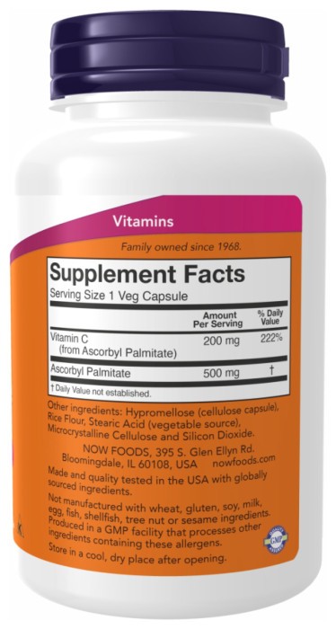 Ascorbyl Palmitate 500 mg - 100 vcaps