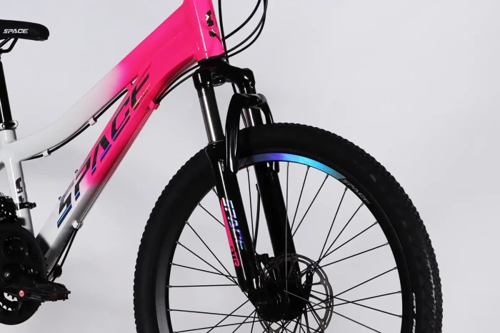 Велосипед AL 24" SPACE IZIDA DD FR рама-11" рожево-білий 2026