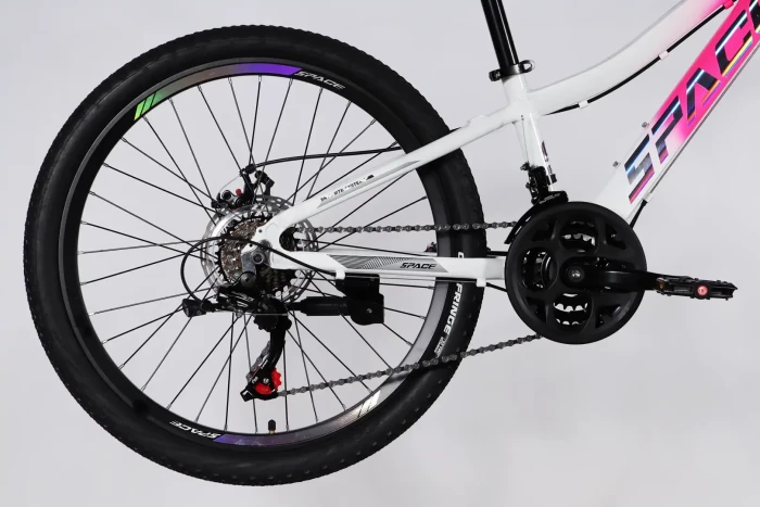 Велосипед AL 24" SPACE IZIDA DD FR рама-11" рожево-білий 2026
