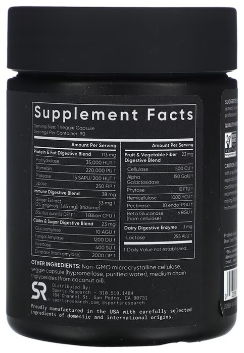 Digestive Enzymes + Probiotic - 90 veggie capsules