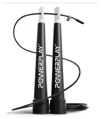 Скакалка швидкісна PowerPlay 4202 Ultra Speed Rope Чорна (2,9m.)