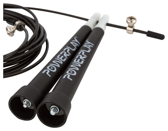 Скакалка швидкісна PowerPlay 4202 Ultra Speed Rope Чорна (2,9m.)