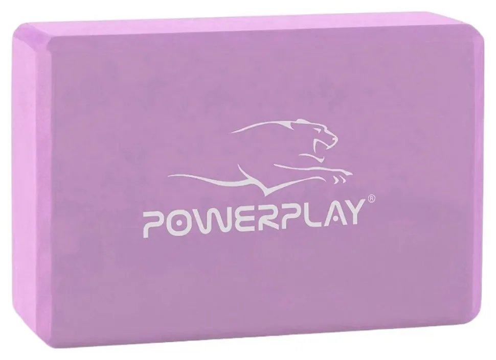 Блок для йоги PowerPlay 4006 Yoga Brick Фіолетовий (PP_PP_4006_Violet_Yoga_Brick)