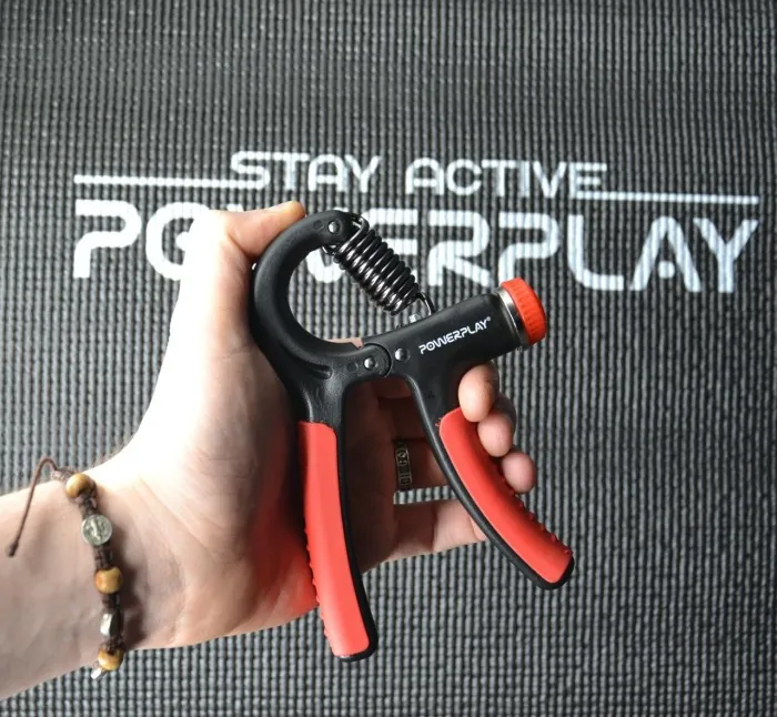 Эспандер кистевой PowerPlay PP-4323 с регулируемой нагрузкой 10-40 кг. Strength Grip Черно-красный