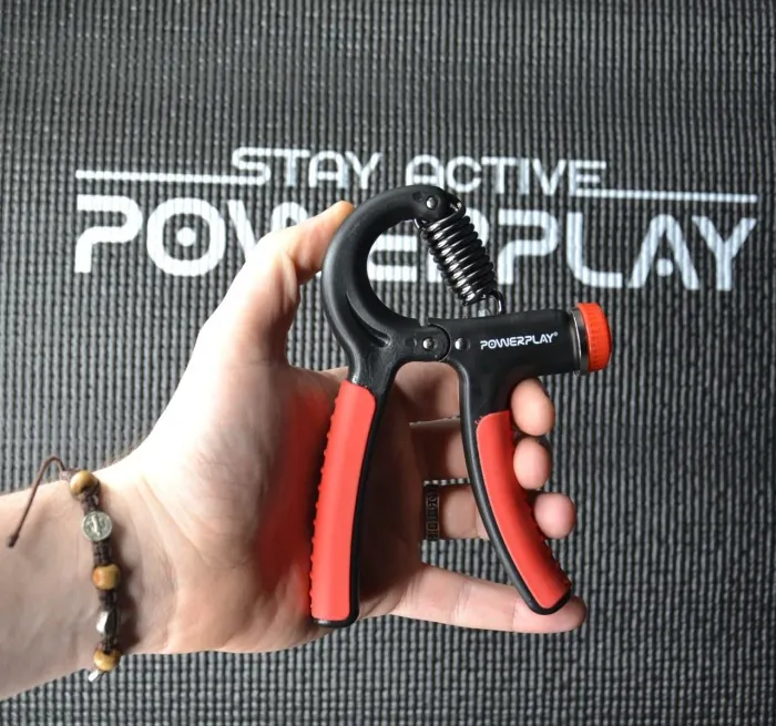 Эспандер кистевой PowerPlay PP-4323 с регулируемой нагрузкой 10-40 кг. Strength Grip Черно-красный