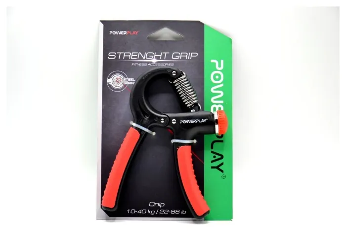 Эспандер кистевой PowerPlay PP-4323 с регулируемой нагрузкой 10-40 кг. Strength Grip Черно-красный