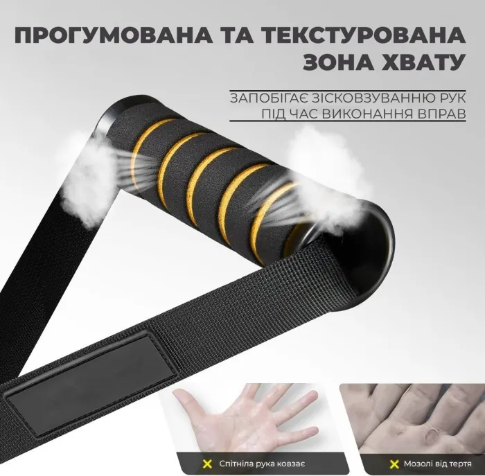 Ручки для тяги PowerPlay PP_4410 із карабінами 2 шт.