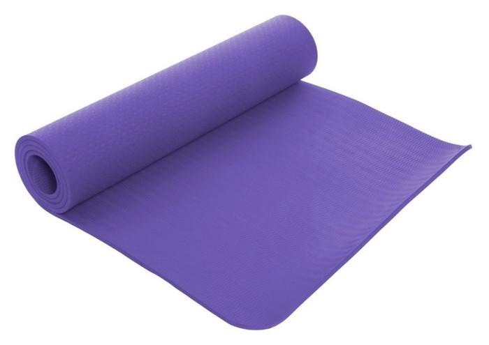 Килимок для фітнесу та йоги TPE+TC SP-Planeta FI-6336 (183x61x0,8см), бузковий, укр, укр