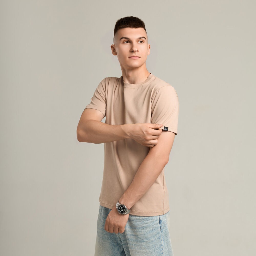 Мужская футболка бежевая Pobedov Peremoga