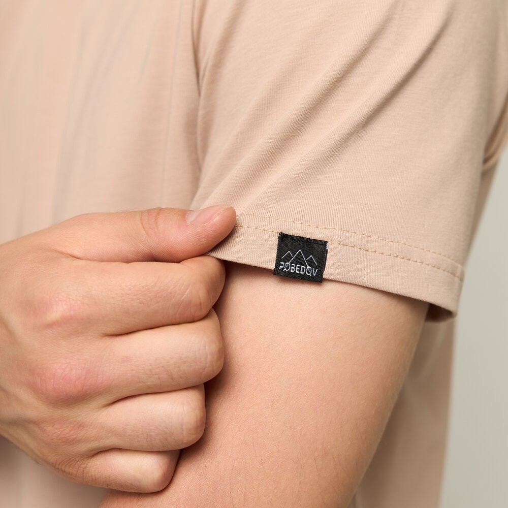 Мужская футболка бежевая Pobedov Peremoga