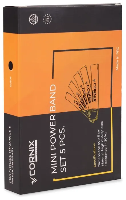 Резинки для фітнесу Cornix Mini Power Band набір 5 шт 1-20 кг XR-0047