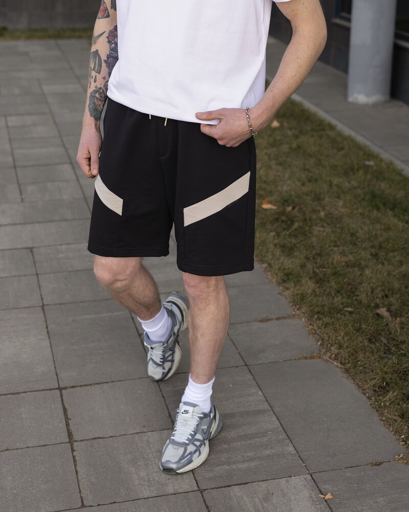 Чоловічі чорні шорти прямого крою весна/літо Pobedov Hype, укр, укр