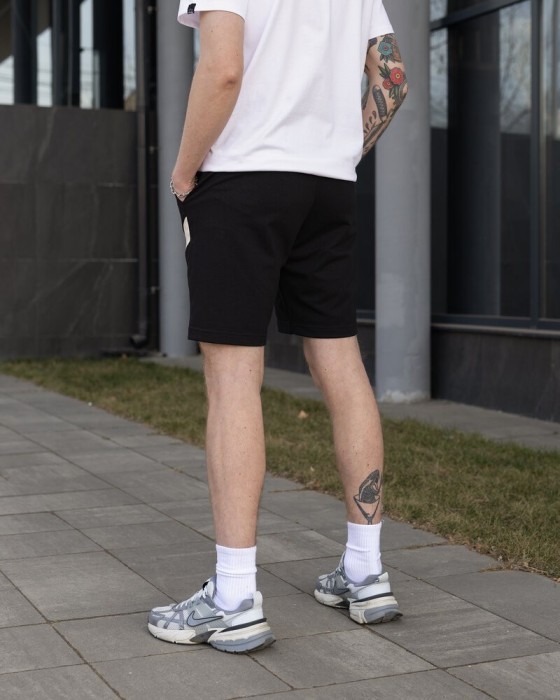 Чоловічі чорні шорти прямого крою весна/літо Pobedov Hype, укр, укр